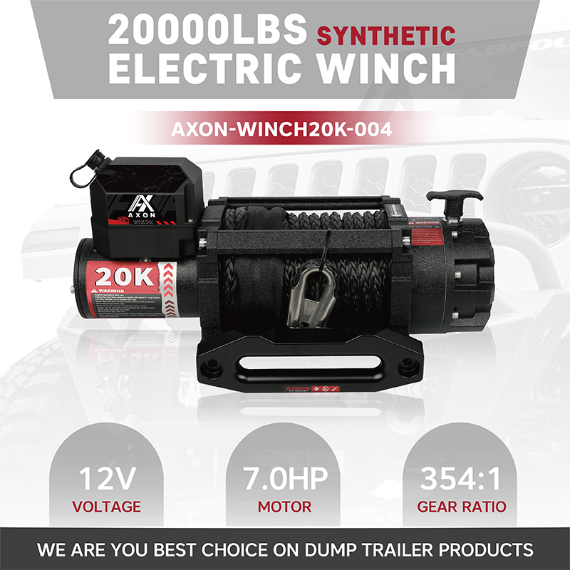 AXON-WINCH20K-004<br>Electric Winch, 12V, 20000LBS
